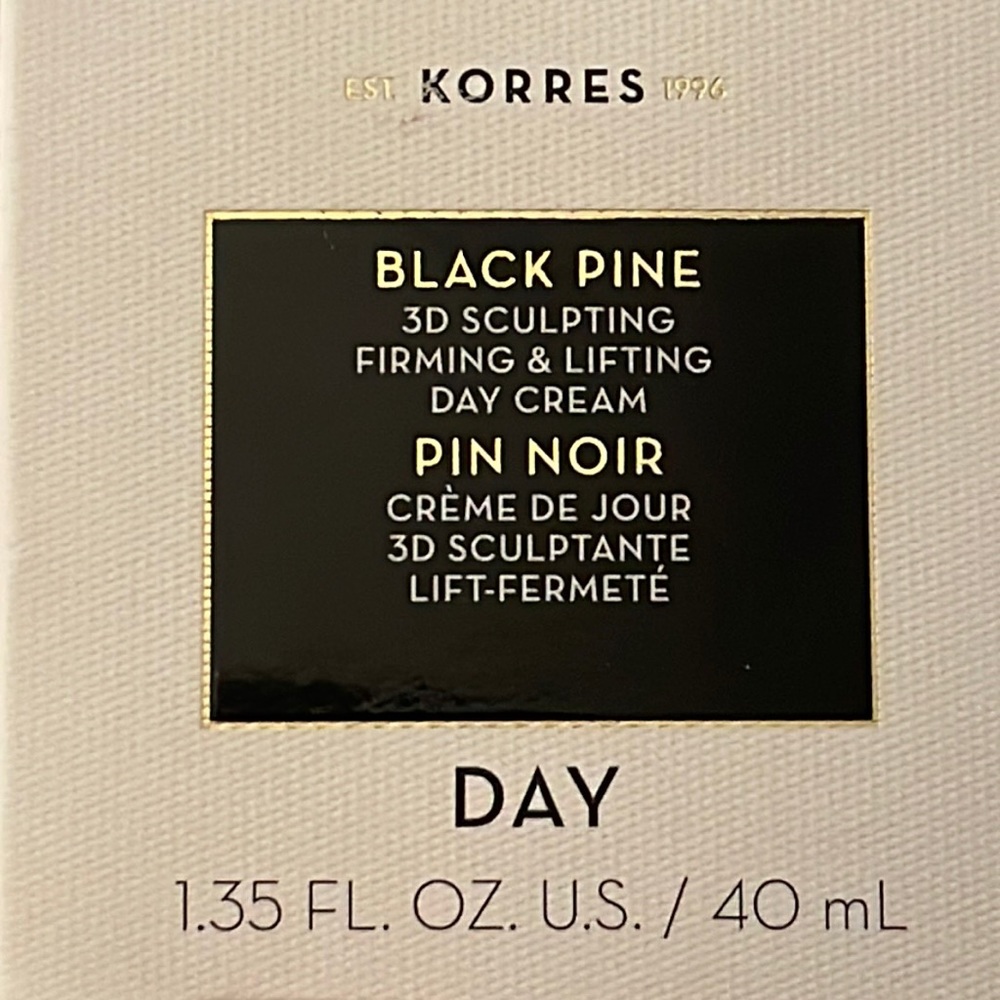 New, unopened Korres Black Pine 3D Sculpting Firming & Lifting Day Cream